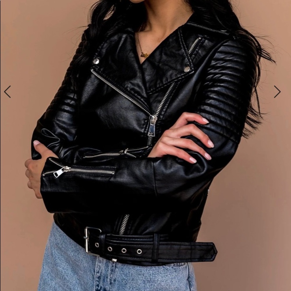Faux leather Jacket- LALA